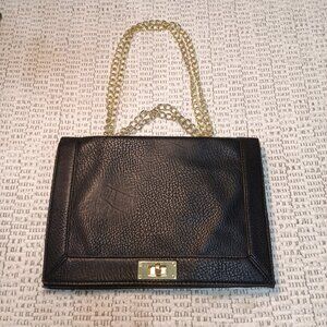 Olivia + Joy faux pebbled leather envelope chain strap shoulder / hand bag purse